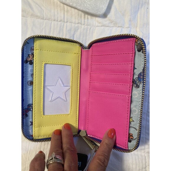 Disney Loungefly Mousercise Minnie Mickey Donald Zip Continental Wallet NWT - Picture 12 of 14